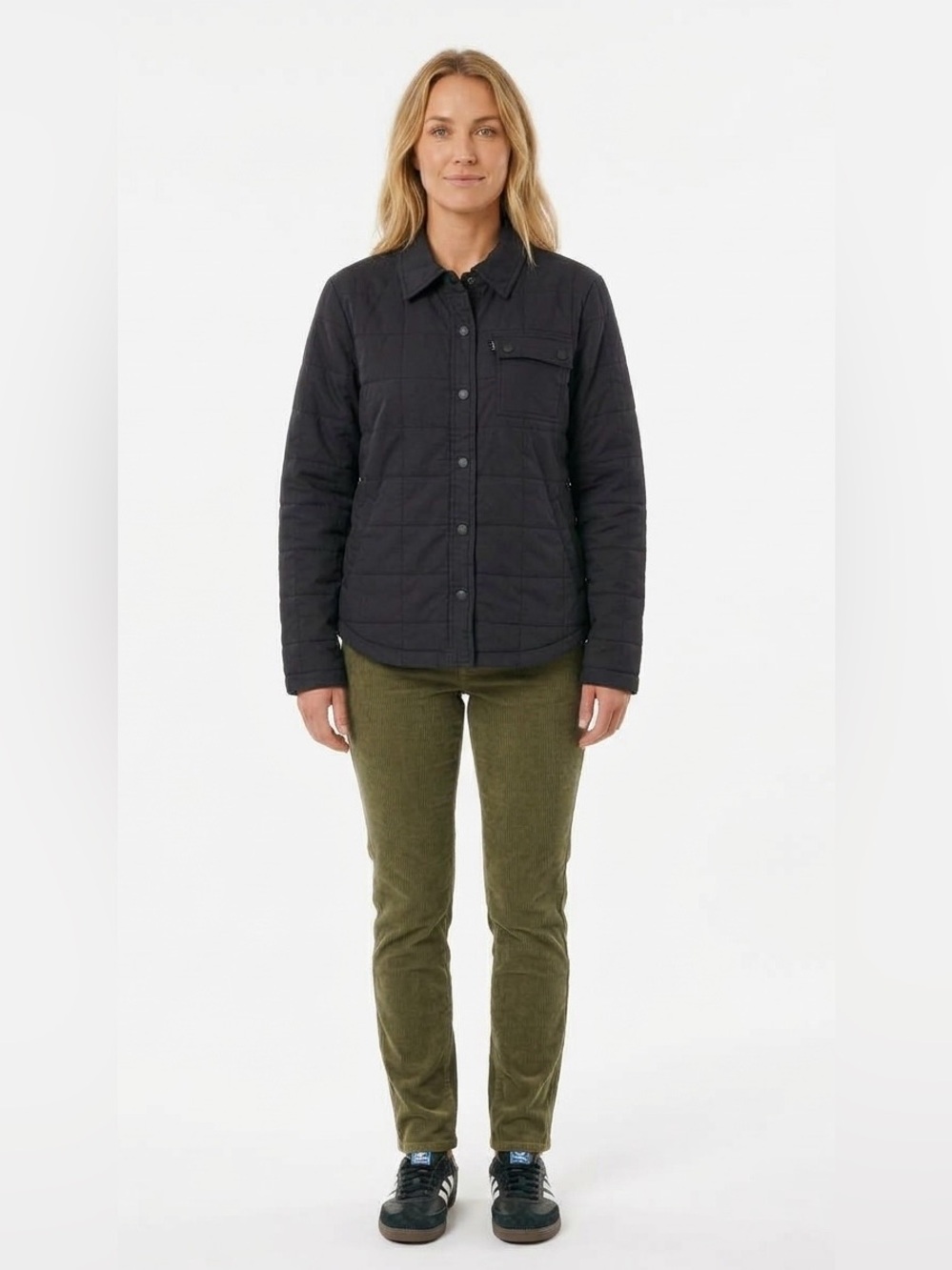 Black Classic Quilted Jacket by Kavu (Size Large)